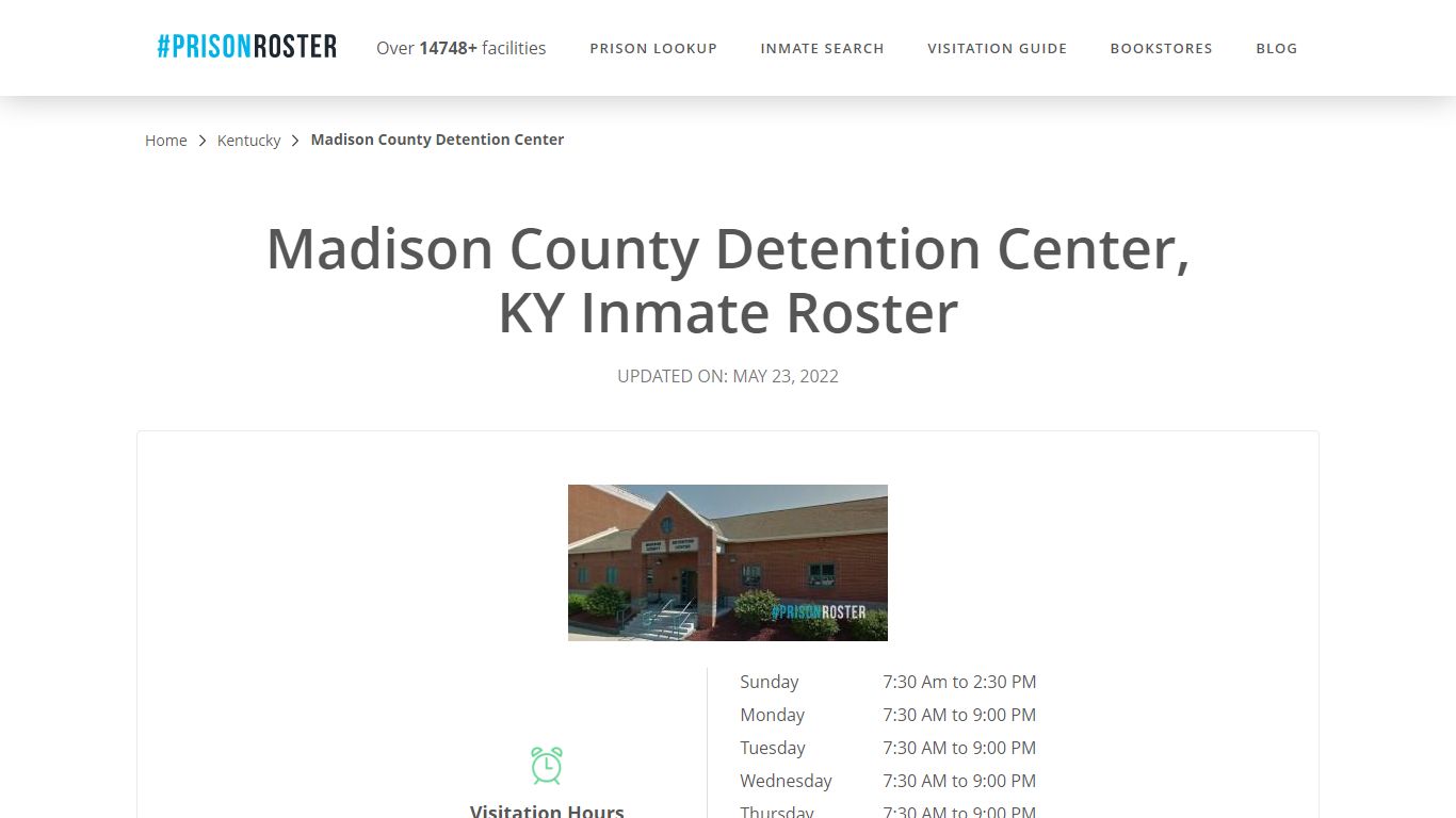 Madison County Detention Center, KY Inmate Roster